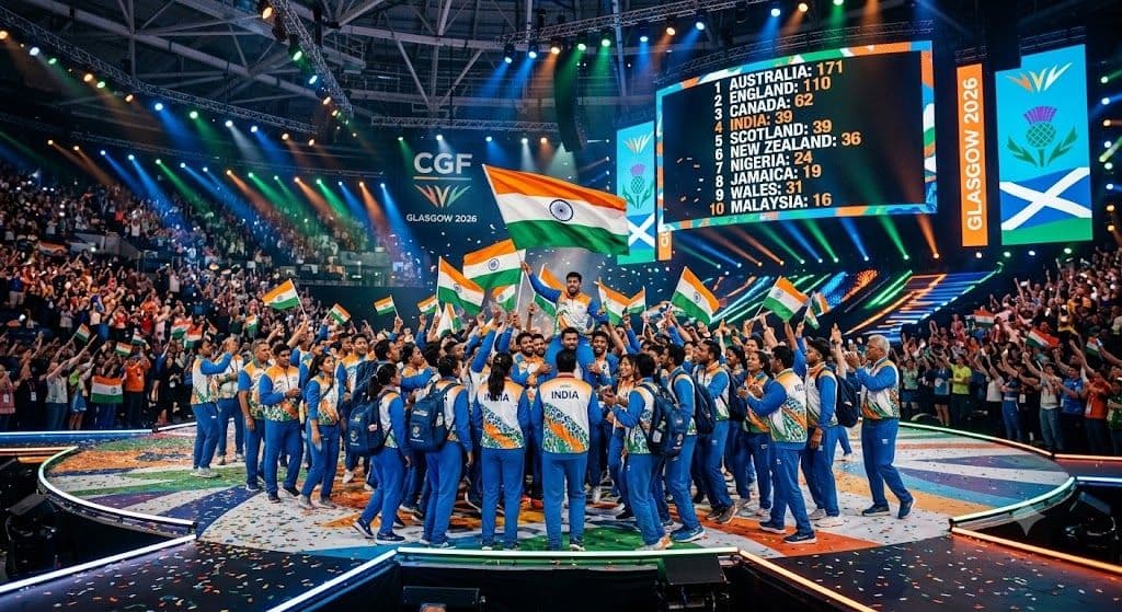 India Secures Fourth at 2026 Commonwealth Games with 39 Medals