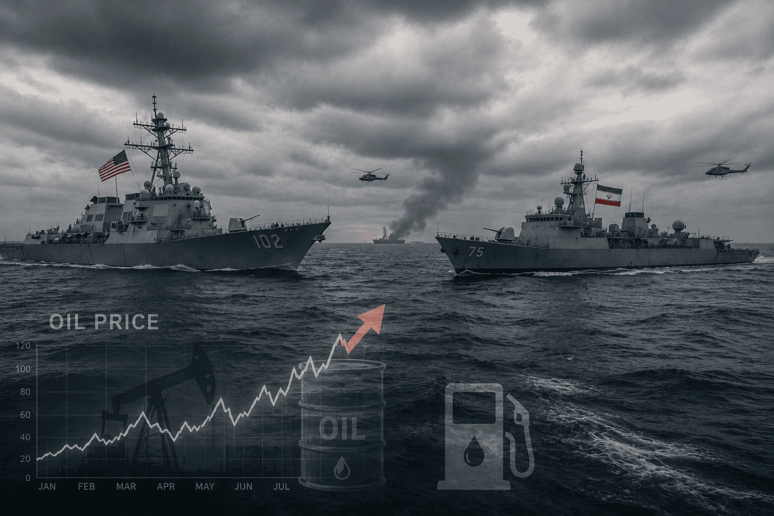 US-Iran Conflict Escalates: Naval Blockade and Oil Price Surge