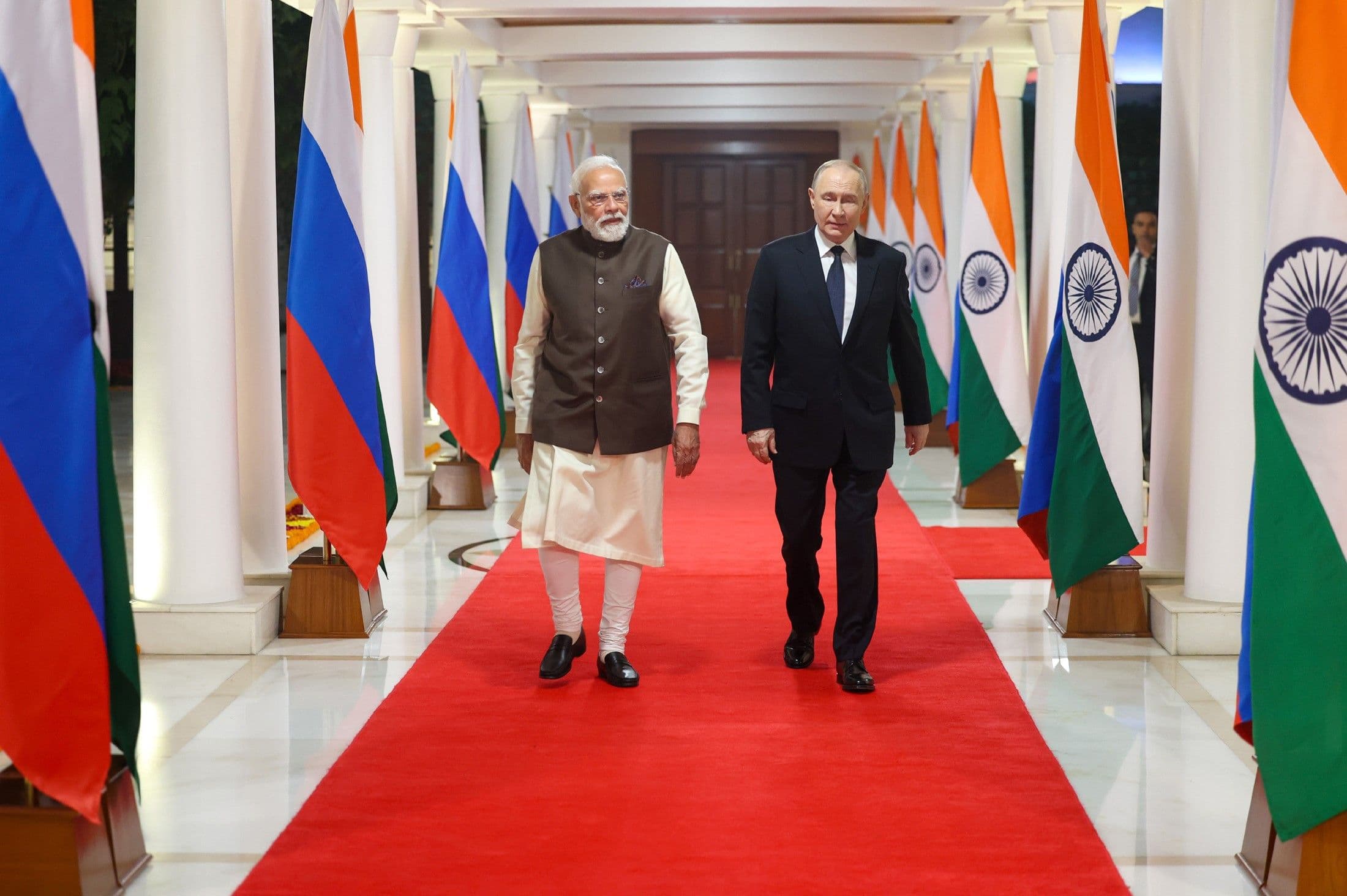 Putin arrives in India for bilateral summit with PM Modi